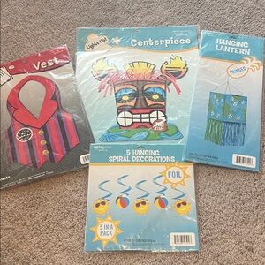 Essentials Vibrant Party Decoration Set - Red, Blue, Yellow